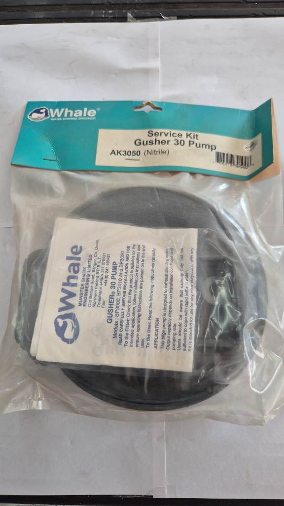 Whale service kit mod gusher 30 pump ak3050 nitrile- kit de mantenimiento whale mod gusher 30 ak3050 nitrilo