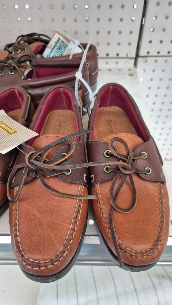Sowester deck shoes traditional oiled leather brown size 37, zapatos de cuero nauticos marrones talla 37
