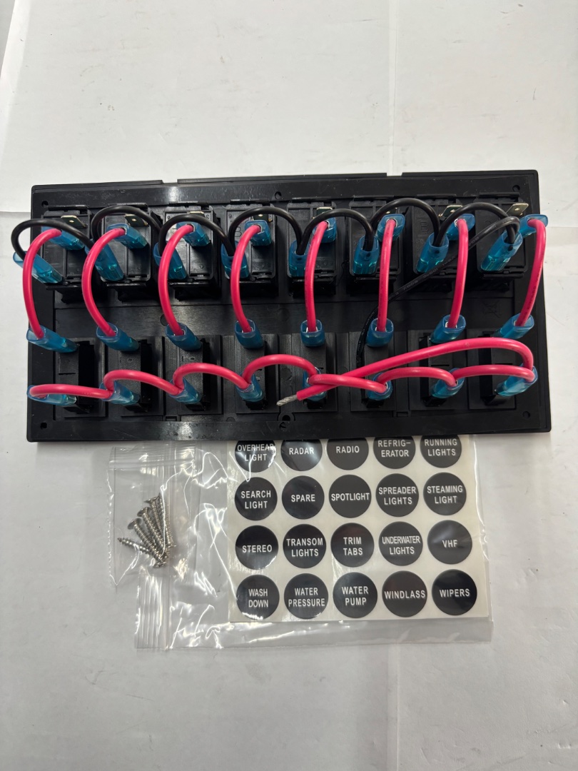 8 way switch panel 235x120mm